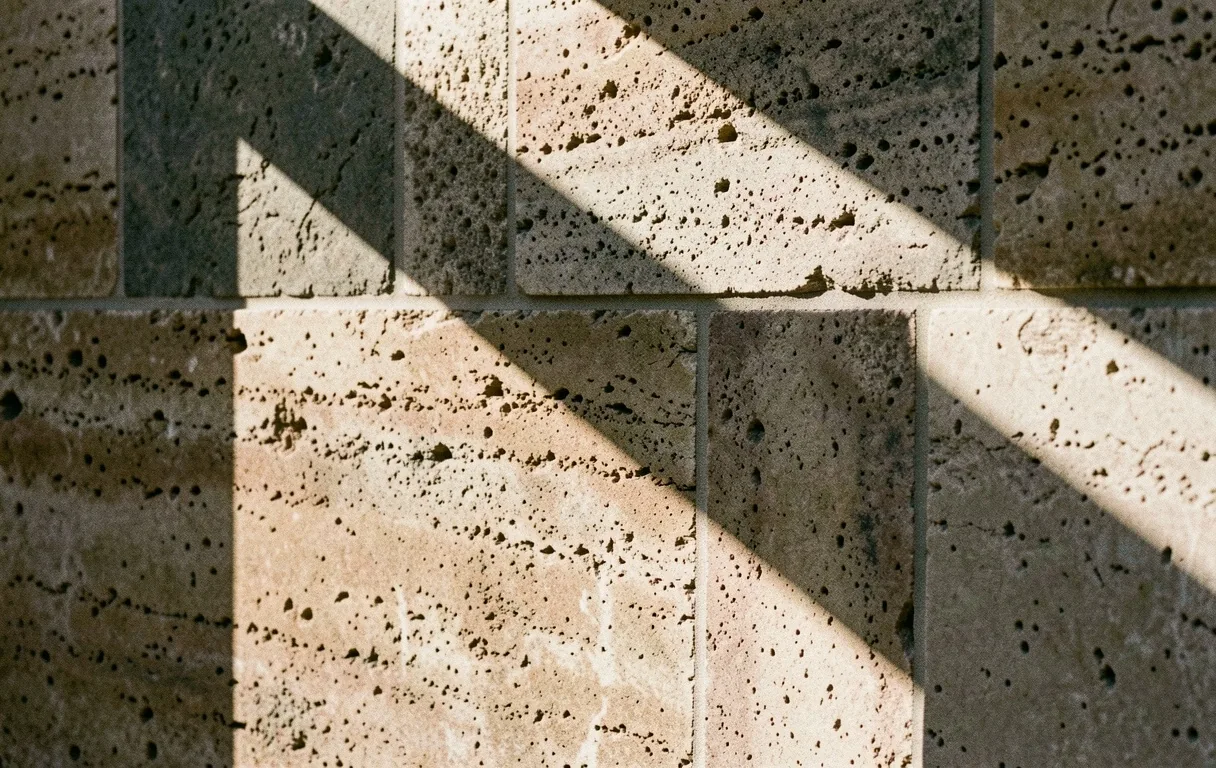 Architectural texture of Danish limestone